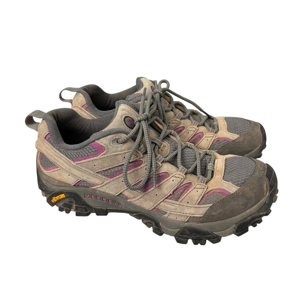 Merrell Shoes Womens Size 11 Moab 2 Vent Vibram Hiking Low Top Castlerock